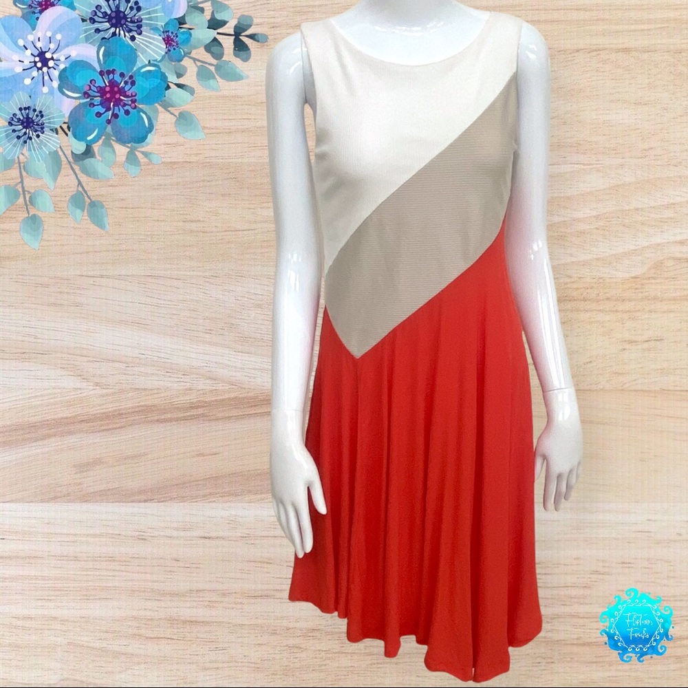 Maeve Anthro Cameron Swing Colorblock Dress; XS
